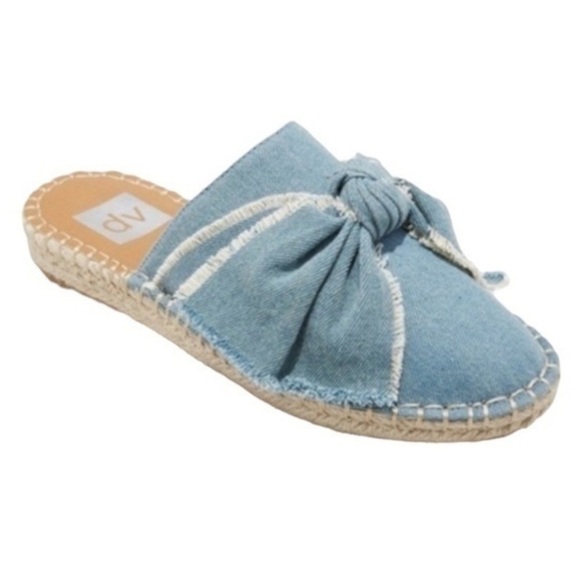 DV by Dolce Vita Shoes - Women’s DOLCE VITA Desirae espadrille chambray mules- Size 7.5